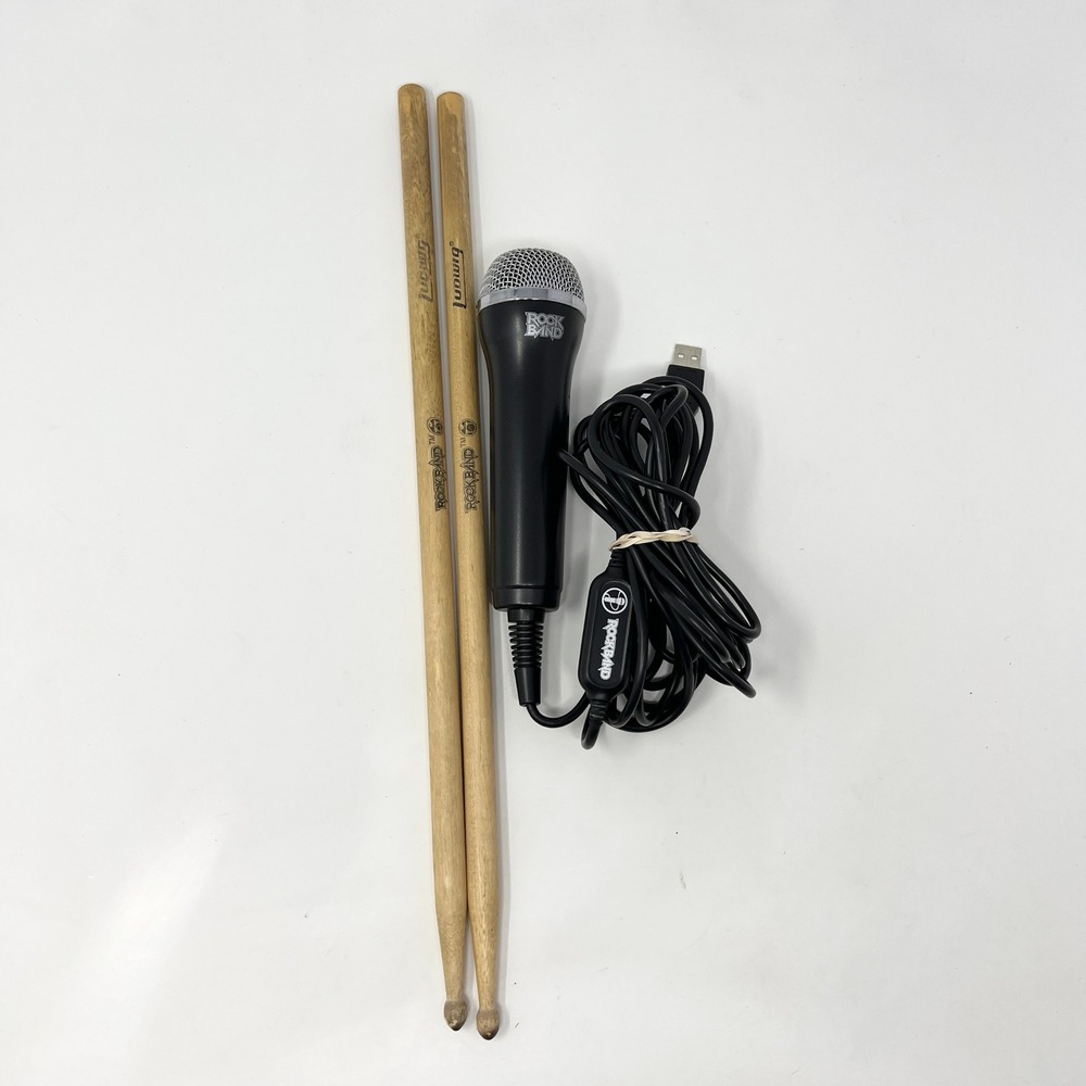 Rock Band USB Microphone and Drumsticks Bundle Accessory Set